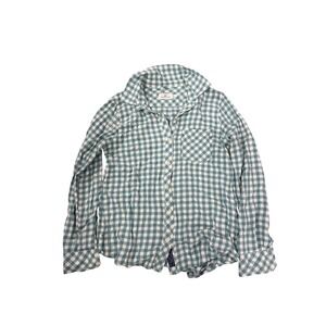 Vineyard Vines Women Blue White Gingham Long Sleeve Button‎ Down Shirt Sz 4